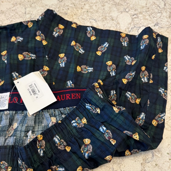 Vintage NWT Men's Polo by Ralph Lauren XL Plaid boxer shorts with Teddy bears - Picture 12 of 16